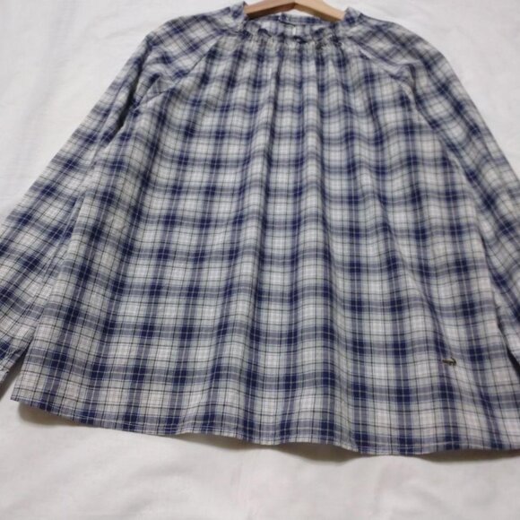 Croto Check Blouse Long Sleeve Size M - Picture 3 of 7